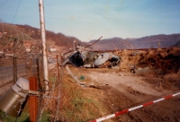 
Crashed helicopter. NATO operation, Bosanska Krupa, 1998
