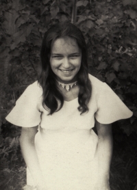 Jarmila Koslovská in 1975, 15 years old