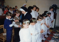 First Holy Communion, Jarmila in the habit, 1990 