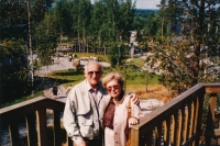 Jitka Havlová and her husband Jiří on holiday in Finland in 1986