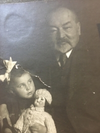 with her grandfather