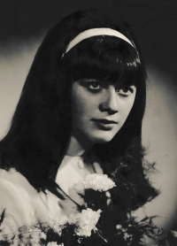 Jarmila Mikulášková at graduation in 1964