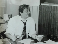 Josef Šnejdar in the office
