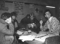 Student strike committee at the Hradec Králové Faculty of Education; the final days of 1989 