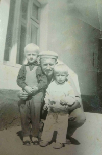 With children Jana and Josef, ca 1966