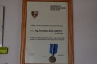 A medal given to Václav Žalud by the Confederation of Political Prisoners