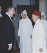 V rozhovoru s marockým králem Hassanem II. při příležitosti předávání pověřovacích listin velvyslance České republiky, rok 2000