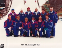 Jako trenér skokanského týmu v USA, 1991