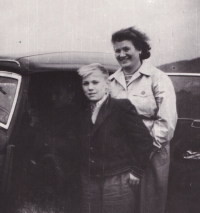 Dalibor Motejlek with his mother