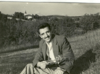 Abdul Rahman Ghassemlou, a cabon of the Jech family in Těptín, mid-1960s