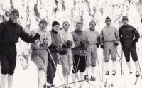 Dalibor Motejlek (the second on the right) during training, the 1960s