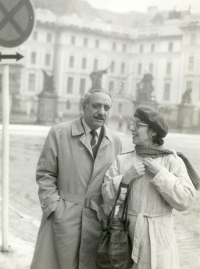 With Mrs Květa Jechová, January 1989, Prague