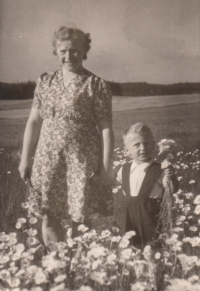 Anastázie Lorencová with her son Josef