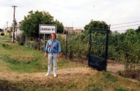 Jiří Barteček in Záhorská Ves in Slovakia in the summer of 1990
