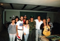 Greenhorns band at Jiří Barteček's home in Los Angeles, spring 1990