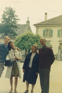 His parents visiting him in Switzerland for the first  time, 1969 