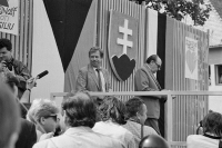 Ján Hollý: Václav Havel v Bardejove, 1990