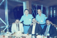 Ladislav Vitoul in the UN mission in Iraq with the future President of Iraq, Jalal Talabani (bottom right)