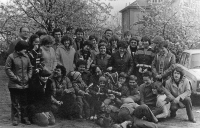 A meeting of the youth at the evangelical parish in Javorník in Silesia, 1977