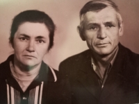 With her husband, Oleksander 