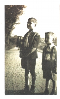 With his brother, Jan 