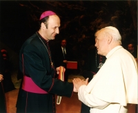 With Pope John Paul II.