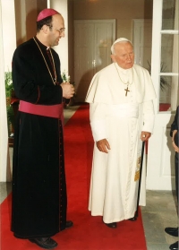 With the pope Jan Pavel II.