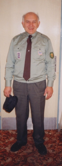 František Vejvoda in a Scout uniform