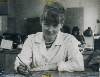 Jarmila in Textilana Liberec, late 1960s 