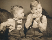 1947, with Ivan, his older brother 