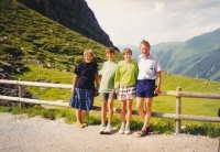 Pavel's family in 1997, Pavel with his wife and children, Pavel a Lucie