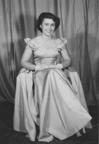 At the graduation ball, 1956