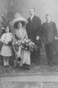 The grandparents Bucháčeks' wedding day, around 1910
