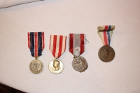 The witness’s father’s medals, fronts