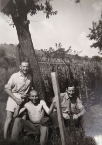 Štefan Ondirko (left) - photography from the time of military service in PTP units (1953)