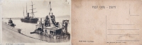 Legionářská pohlednice / Egypt / Port Said / Těžební stroj