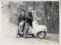 Parents with the motorcycle