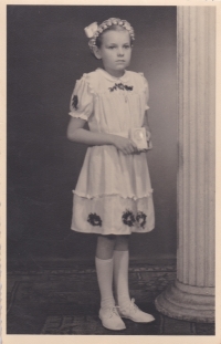 Sister Jana during her First Communion, 1952
