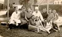 With colleagues from the spa kitchen, second from the right in the top row