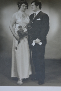 Wedding picture, 1974. Dagmar and her husband Ľudovít Šály.