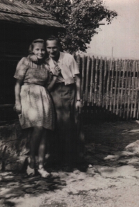 With his wife Olga in late 1940s