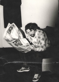 Her brother, Martin Šimsa, in Bohuslavice nad Metují in the 1980s 