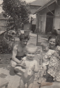 Brigita with her husband František and children		