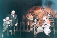 Performing in the play Horský hotel. 1990's
