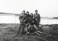 A military Service, Kamýk nad Vltavou in 1983 (top of photograph, second from the right side).
