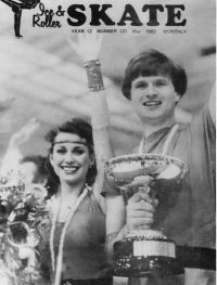 Jiří Musil, syn Anny Musilové, a Anna Pisánská, mistři světa profesionálů v tancích na ledě, Španělsko 1982 