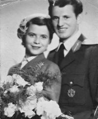 Anna a Josef Musil, wedding photograph, Brno 1953