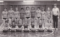 First year as a girls' coach, Ružomberok, 1985.