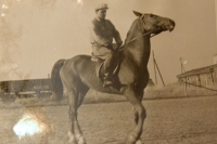 František Humler on a horse 