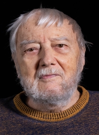 Ladislav Hejdánek při natáčení